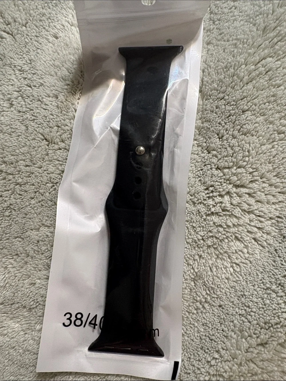 Black Silicone Watch Band for 38/40/41mm Smartwatch